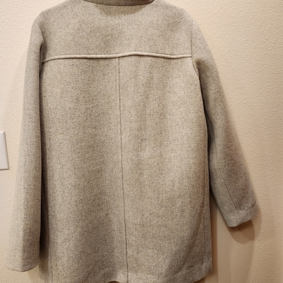 J. Crew Women's Light Gray Pea Coat - Picture 3 of 6